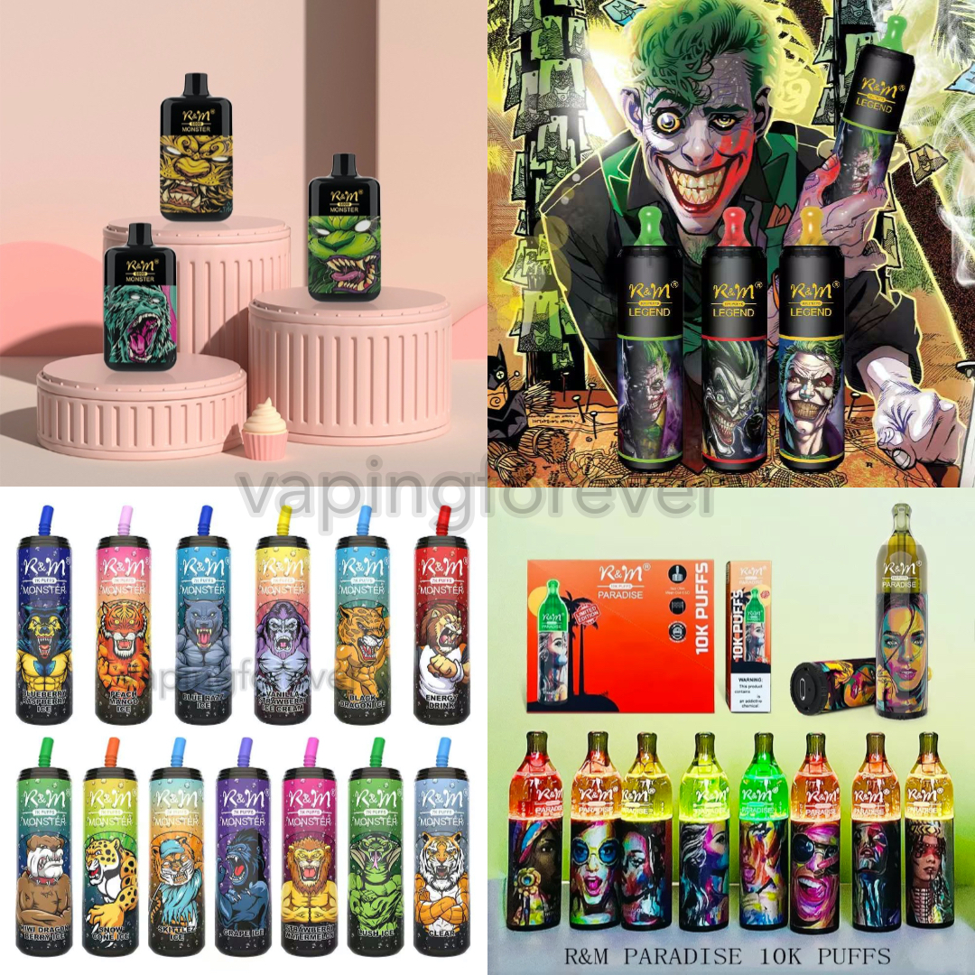 Authentic R&M Disposable Vape E Cigarettes Monster 6000 7000 Puffs RM Legend 10000 Pod Device Powerful Battery Prefilled Cartridge Mesh Coil RandM Disposables
Authentic R&M Disposable Vape E Cigarettes Monster 6000 7000 Puffs RM Legend 10000 Pod Device Powerful Battery Prefilled Cartridge Mesh Coil RandM Disposables