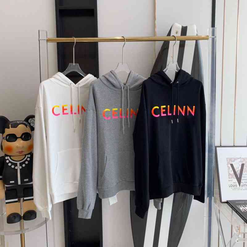 Fashion Designer Hoodies Celinn's Man and Woman Sweater Autumn Men's High Fashion Brand Letter Gradient Printing Slightly Loose Versatile, Hooded plush grey
Fashion Designer Hoodies Celinn's Man and Woman Sweater Autumn Men's High Fashion Brand Letter Gradient Printing Slightly Loose Versatile, Hooded plush grey