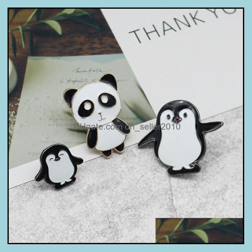 Pins Brooches Customized Hard Enamel Pin Brooches Lovely Panda Penguin Animal Jewelry Custom Men Women Kids Charms Alloy Bk Brooch 1 Dh1Bx