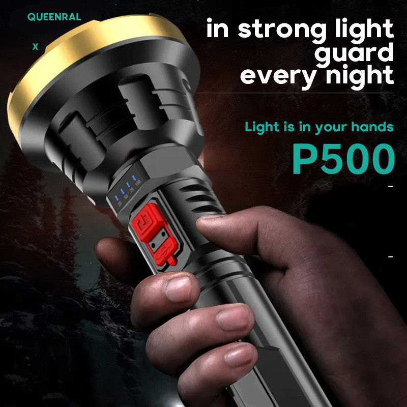100000LM Powerful LED Flashlight High Power Rechargeable 1000m Lighting Waterproof Tactical Torch Camping Outdoor Lights Lamp