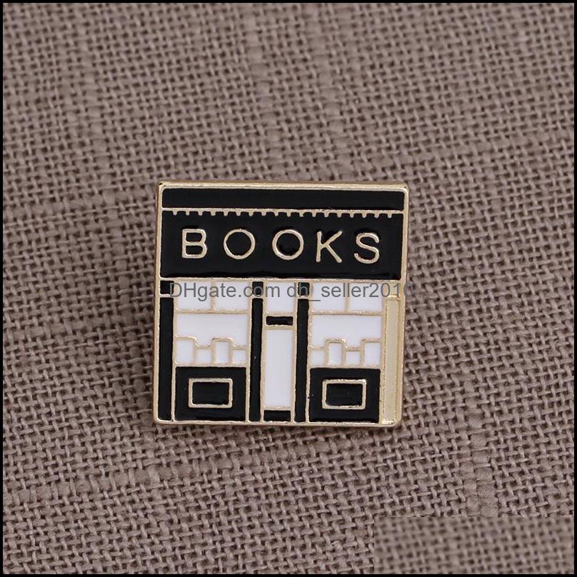 Pins Brooches Book Pins Collection - Library Enamel Lapel Badges Brooches Men Women Gift C3 Drop Delivery 2021 Jewelry Dhseller2010 Dh9Hv