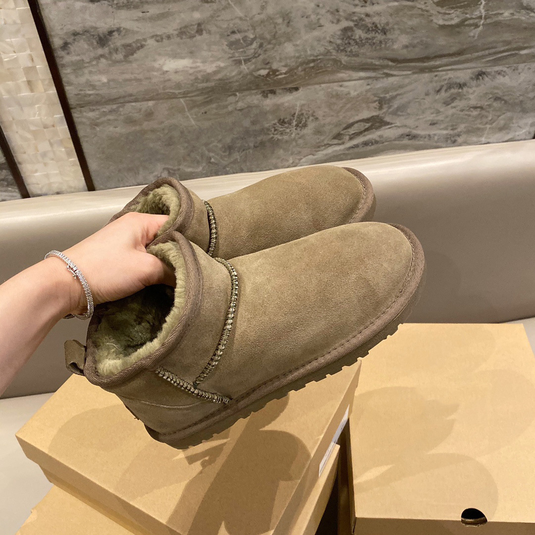 Ultra Mini Boot Designer Women Snow Boots Ankle Winter Warm Australian Booties Flat Heels Real Leather Fur Fluffy Luxurious Shoes, 3#
Ultra Mini Boot Designer Women Snow Boots Ankle Winter Warm Australian Booties Flat Heels Real Leather Fur Fluffy Luxurious Shoes, 3#