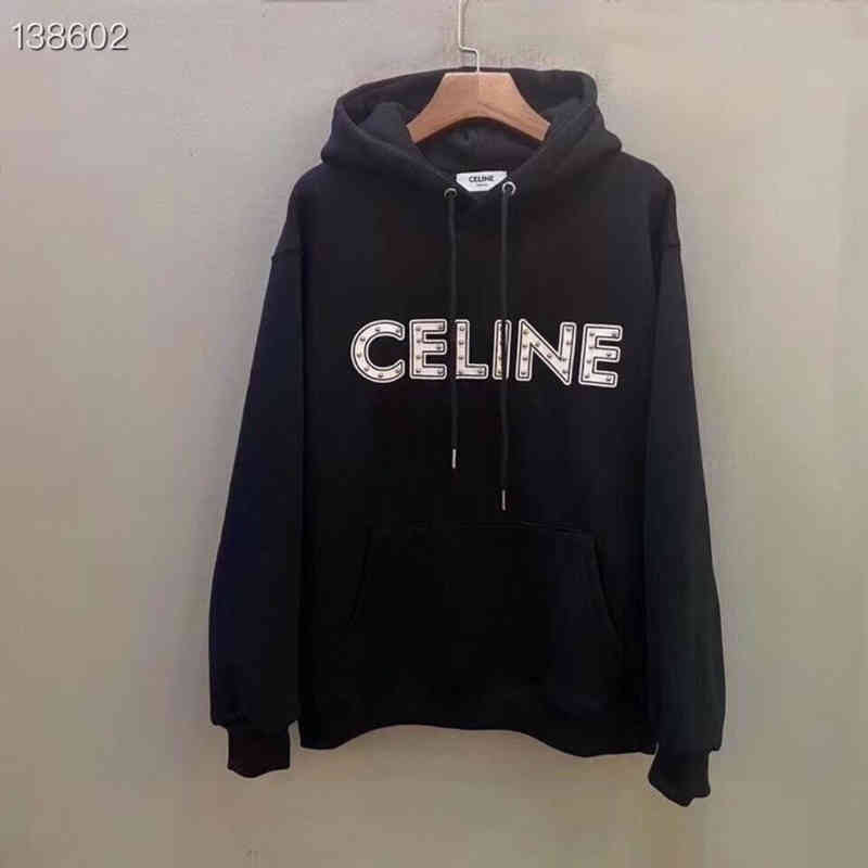 Fashion Designer Hoodies Celinn' Man and Woman Sweater Autumn New Rivet Series Printed Hoodie Male Female Stars with Loose Top, Thin white
Fashion Designer Hoodies Celinn' Man and Woman Sweater Autumn New Rivet Series Printed Hoodie Male Female Stars with Loose Top, Thin white