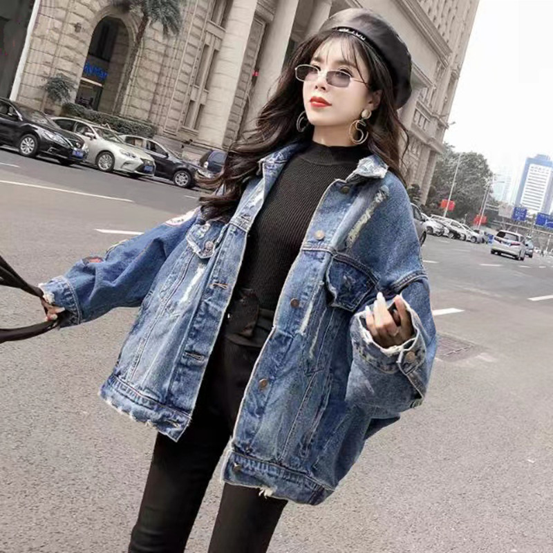 Autumn leather Crop Denim Women Jackets letter print Casual Jeans Bomber Jacket Long Sleeve Denim Coat Plus Size, Hi
Autumn leather Crop Denim Women Jackets letter print Casual Jeans Bomber Jacket Long Sleeve Denim Coat Plus Size, Hi