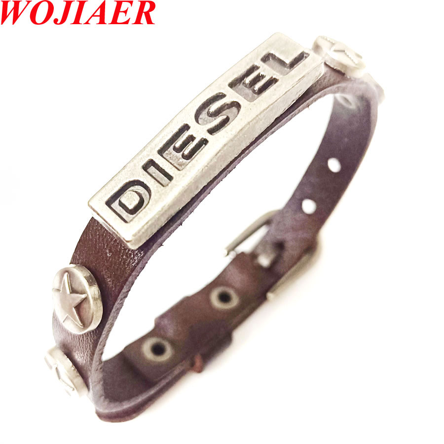 Leather Bracelets Strands Ghost head Accessories Men Coffee Black Beaded Wrist Adjustable Skull Stud For Special Present BC016