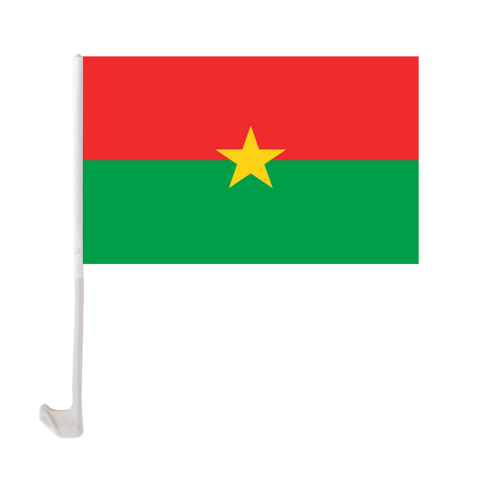 Burkina Faso Car Flag 30x45cm Polyester UV Protection Window Clip Car Decoration Banner with Flagpole
Burkina Faso Car Flag 30x45cm Polyester UV Protection Window Clip Car Decoration Banner with Flagpole