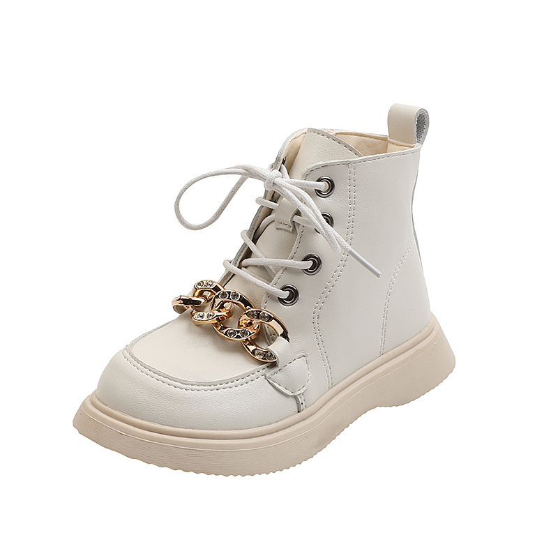 Boots Children Boots for Girls Autumn Classic Kids Boots with Metal Chains Glitter Crystal Princess Fashion Sweet 26-36 220913