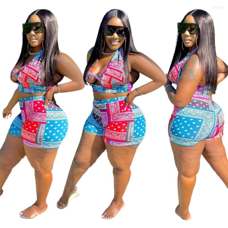 Women' Tracksuits Sexy Super Summer Women' Top Halter Bikini Print Stretch Shorts Set Woman 2 Pieces Wholesale Streetwear, 1 printing
Women' Tracksuits Sexy Super Summer Women' Top Halter Bikini Print Stretch Shorts Set Woman 2 Pieces Wholesale Streetwear, 1 printing