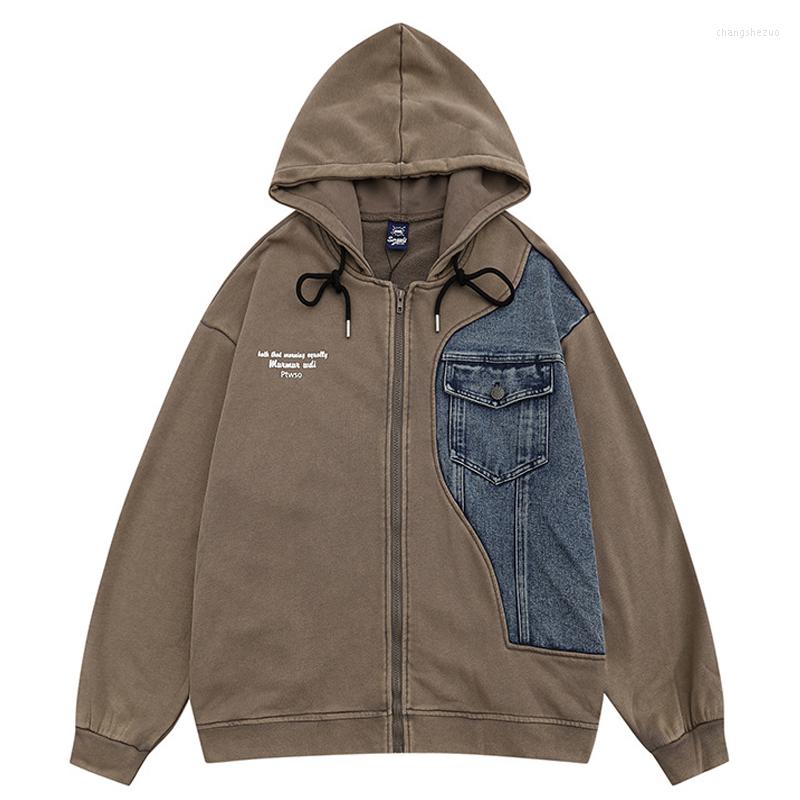 Men' Hoodies Denim Splicing Men Women Autumn Retro Oversized Loose Washed Zipper Pocket Hooded Sweatshirts American Hoodie Streetwear, Black
Men' Hoodies Denim Splicing Men Women Autumn Retro Oversized Loose Washed Zipper Pocket Hooded Sweatshirts American Hoodie Streetwear, Black