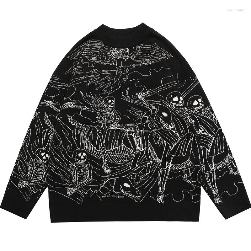 Women's Sweaters Sweater Harajuku -e Style Skull Graffiti Pullover 2022 Autumn Streetwear Men Women Cotton Knitwear, Hei
Women's Sweaters Sweater Harajuku -e Style Skull Graffiti Pullover 2022 Autumn Streetwear Men Women Cotton Knitwear, Hei