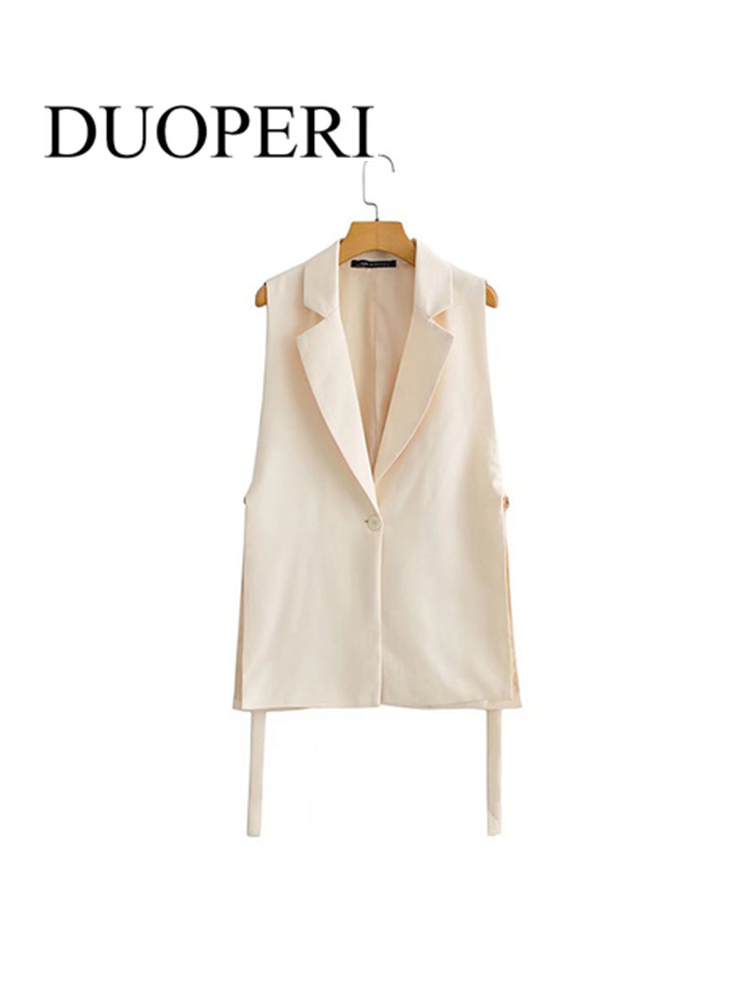 Women's Vests DUOPERI Jacket Women Blazer Gilet Sleeveless Vest Fashion Casual Streetwear Woman Waistcoat Tops veste femme 220914