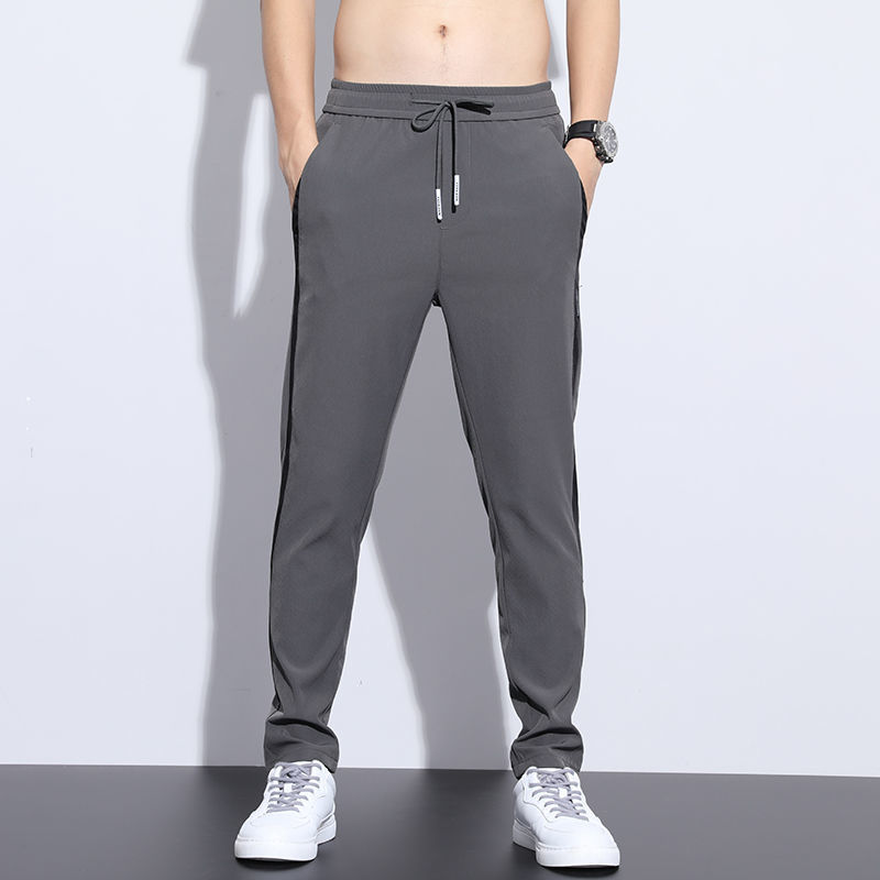 Men's Pants Casual Pants Men Sweatpants Sport Black Gray Solid color Straight Trousers Elastic waist Comfortable 220914