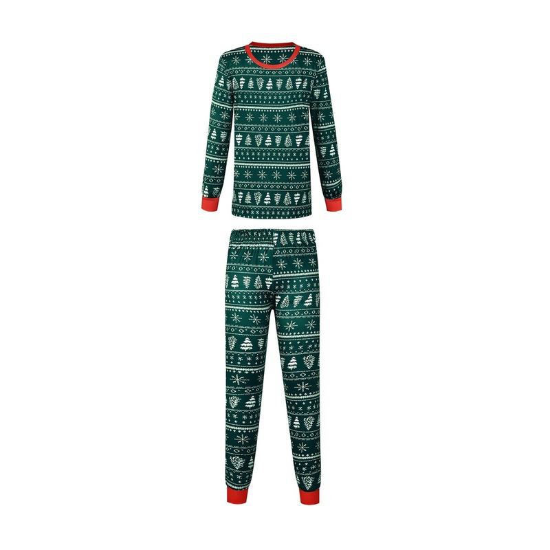 Family Matching Outfits Christmas Mom Daughter Dad Son Matching Outfit Santa Tree Print Pajamas Set Casual Loose Sleepwear Xmas Family Look Pjs 220914
