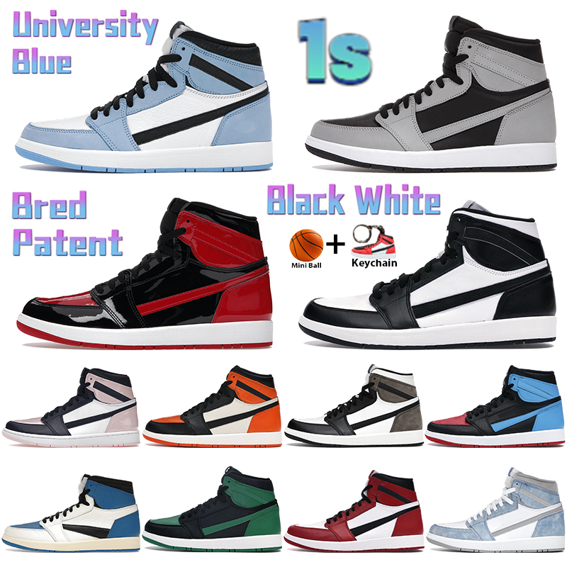 GAI High 1 Basketball Shoes Bred Patent 1s Mens Sports Sneakers Black White Dark Mocha University Blue Hyper Royal Mid Trainers Men Women Shoe, 30
GAI High 1 Basketball Shoes Bred Patent 1s Mens Sports Sneakers Black White Dark Mocha University Blue Hyper Royal Mid Trainers Men Women Shoe, 30