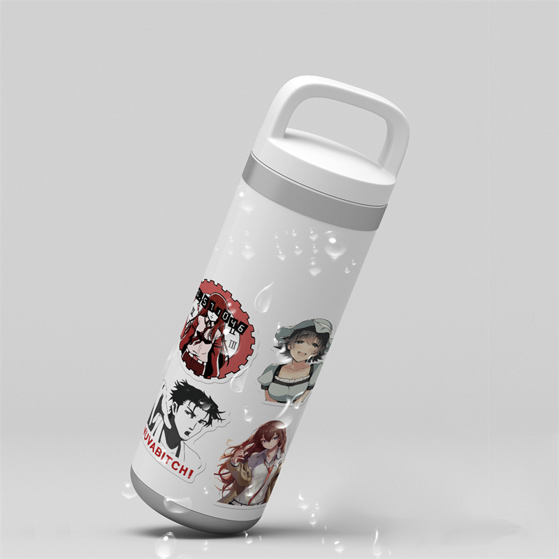 50PCS Cartoon Steins Gate Elite Stickers DIY Bike Travel Luggage Phone Laptop Waterproof Funny Sticker Decals Toys