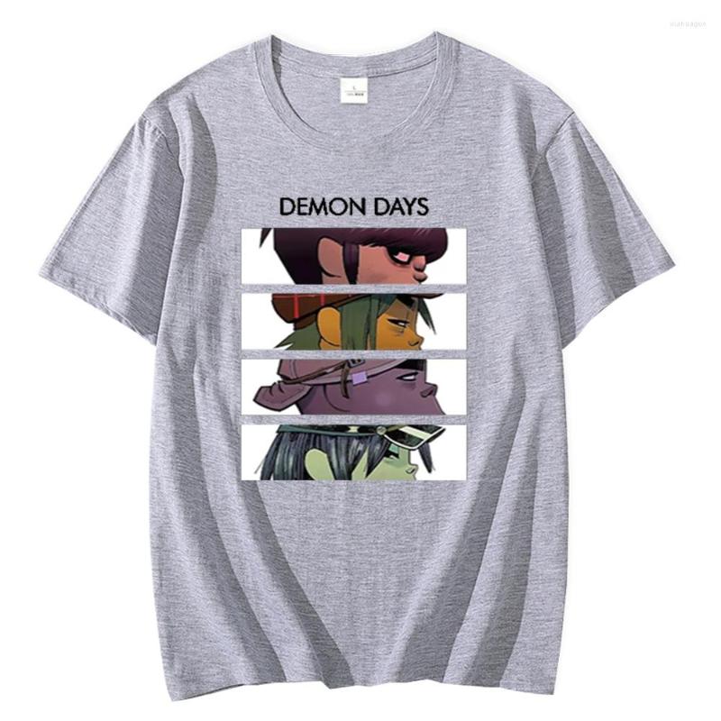 Men's T Shirts Music Gorillaz T-shirt Tops Women's Streetwear Hip-hop Clothes Costumes Men Tshirt Oversized Cotton Short Sleeve Summer