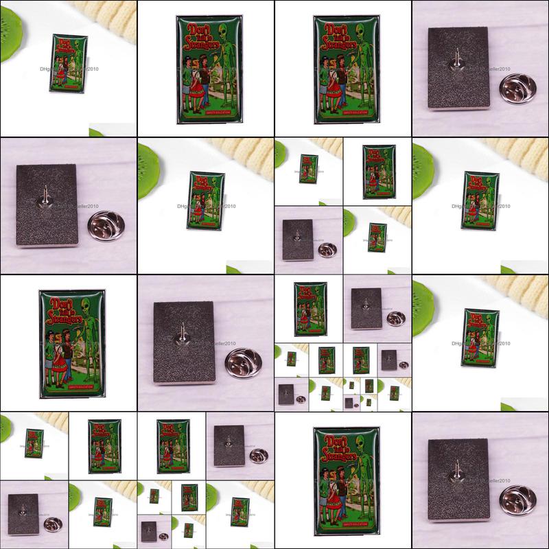 Pins Brooches Dont Talk To Strangers Enamel Pin Brooch Alien Ufo Badge Design Collectible Fashion Jewelry Decor 6116 Q2 Drop Delivery Dhmpt