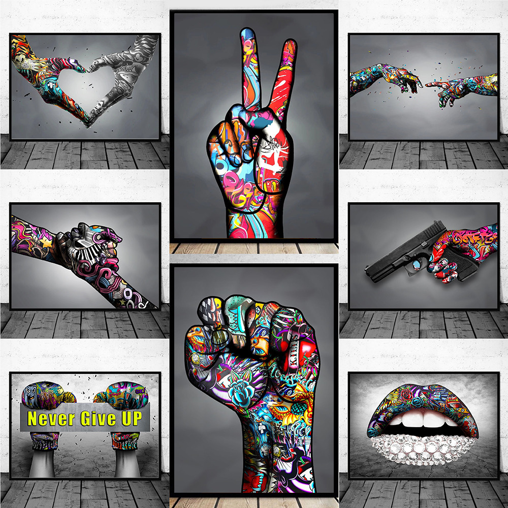 Gesture Graffiti Art Canvas Painting Love Heart Hands Hand In Hand Posters and Prints Cuadros Wall Art Picture for Living Room Home Decor No Frame
Gesture Graffiti Art Canvas Painting Love Heart Hands Hand In Hand Posters and Prints Cuadros Wall Art Picture for Living Room Home Decor No Frame