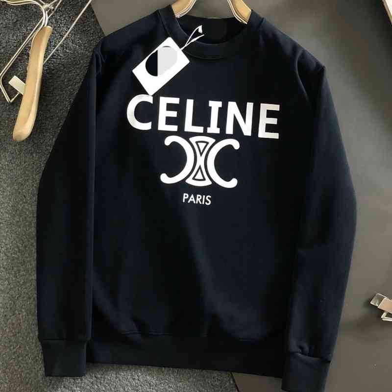 Designer Hoodies Celinn's Sweater Trend Light Luxury Men's and Women's Same Autumn Winter Cotton Pullover Ce Letter Printed Rib Long Sleeve, Black
Designer Hoodies Celinn's Sweater Trend Light Luxury Men's and Women's Same Autumn Winter Cotton Pullover Ce Letter Printed Rib Long Sleeve, Black