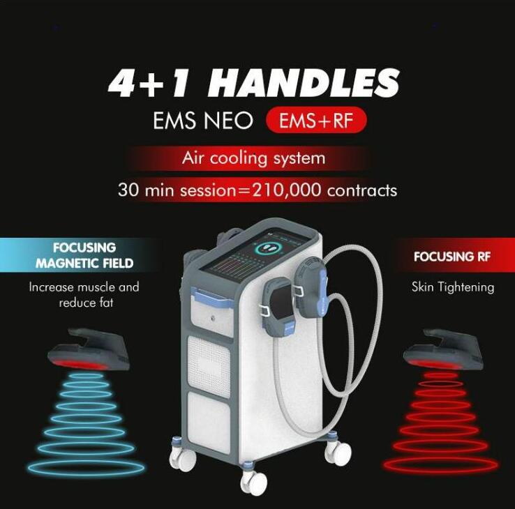 Salon use Emslim the neo Aesthetics Slimming Machine body shape EMS RF electromagnetic muscle Stimulation slim increase muscles fat reduce 5 handles