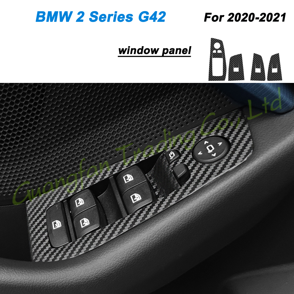 3D/5D Carbon Fiber Car Interior Center Console Cover Color Change Molding Sticker Decals For BMW 2 Series G42 2020-2021