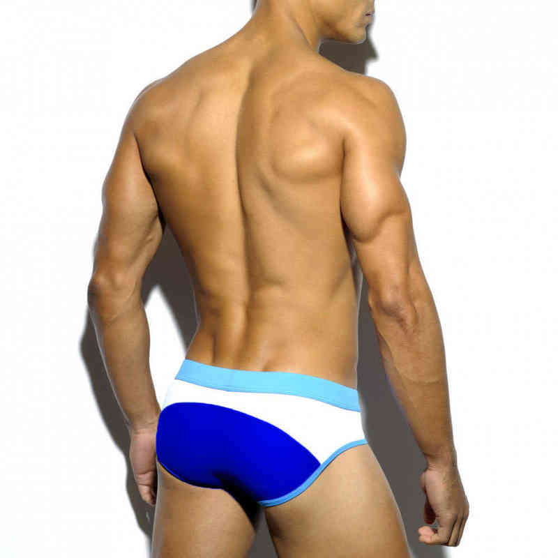 Men's Uxh Patchwork Pouch Pad Swimsuit Man Suit Sexy Swimming Briefs Bikini Swimwear Men Surfing Sports Trunk J220913 Z260314