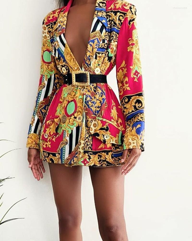 Women' Suits Women' & Blazers Ladies Suit Spring And Autumn Fashion Print Collar Lapel Double-breasted Jacket Temperament, Multi
Women' Suits Women' & Blazers Ladies Suit Spring And Autumn Fashion Print Collar Lapel Double-breasted Jacket Temperament, Multi