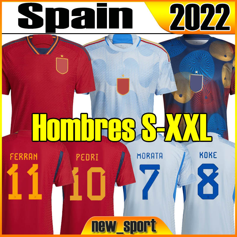 22 23 Spain WORLD CUP soccer jerseys PEDRI #10 Espana MORATA FERRAN KOKE GAVI TORRES AZPILICUETA 2022 2023 RAMOS fans version football shirts men kids kit Hombres S-XXL, 2022 world cup away patch
22 23 Spain WORLD CUP soccer jerseys PEDRI #10 Espana MORATA FERRAN KOKE GAVI TORRES AZPILICUETA 2022 2023 RAMOS fans version football shirts men kids kit Hombres S-XXL, 2022 world cup away patch
