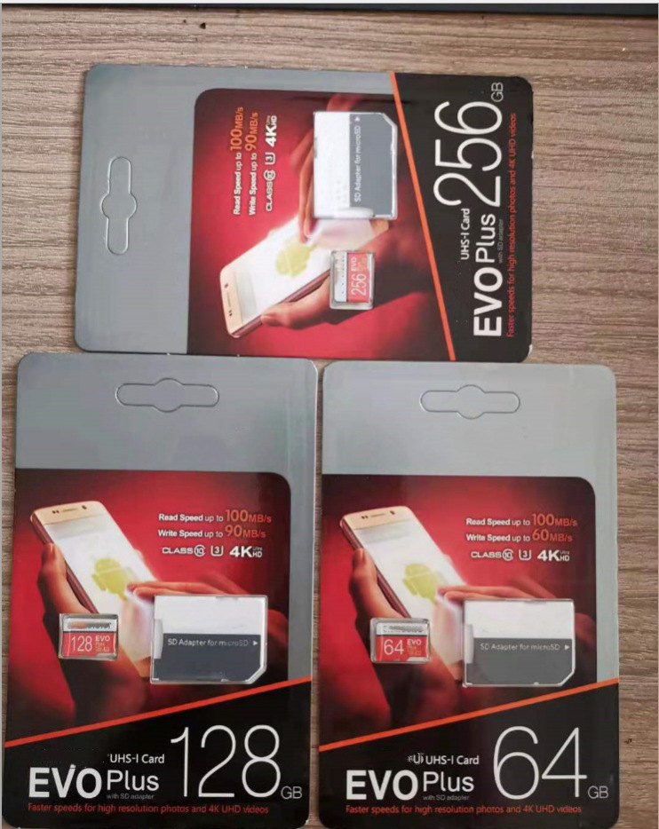 New EVO Plus 256GB 128GB 64GB 32GB Memory Card UHS-I U3 Trans Flash TF Card with Adapter Retail Package
New EVO Plus 256GB 128GB 64GB 32GB Memory Card UHS-I U3 Trans Flash TF Card with Adapter Retail Package