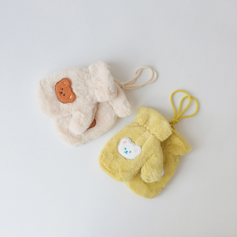 Childrens Finger Gloves Student Cartoon Mittens for Winter Warm Long Plush Thickening Kids Baby Girl Knitted 36Y Girls 220914