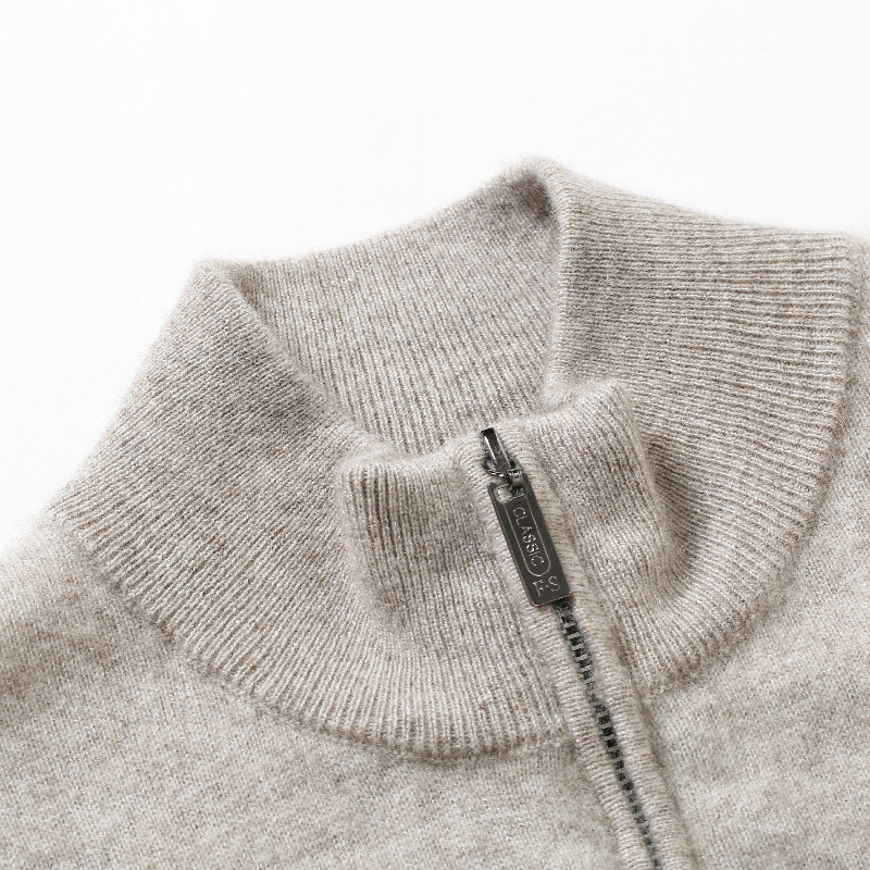 Men s Sweaters Man Vest 100 Goat Cashmere Knitted Zipper Neck Sleeveless Fashion 6Colors Pullovers Winter Male Tops 220914