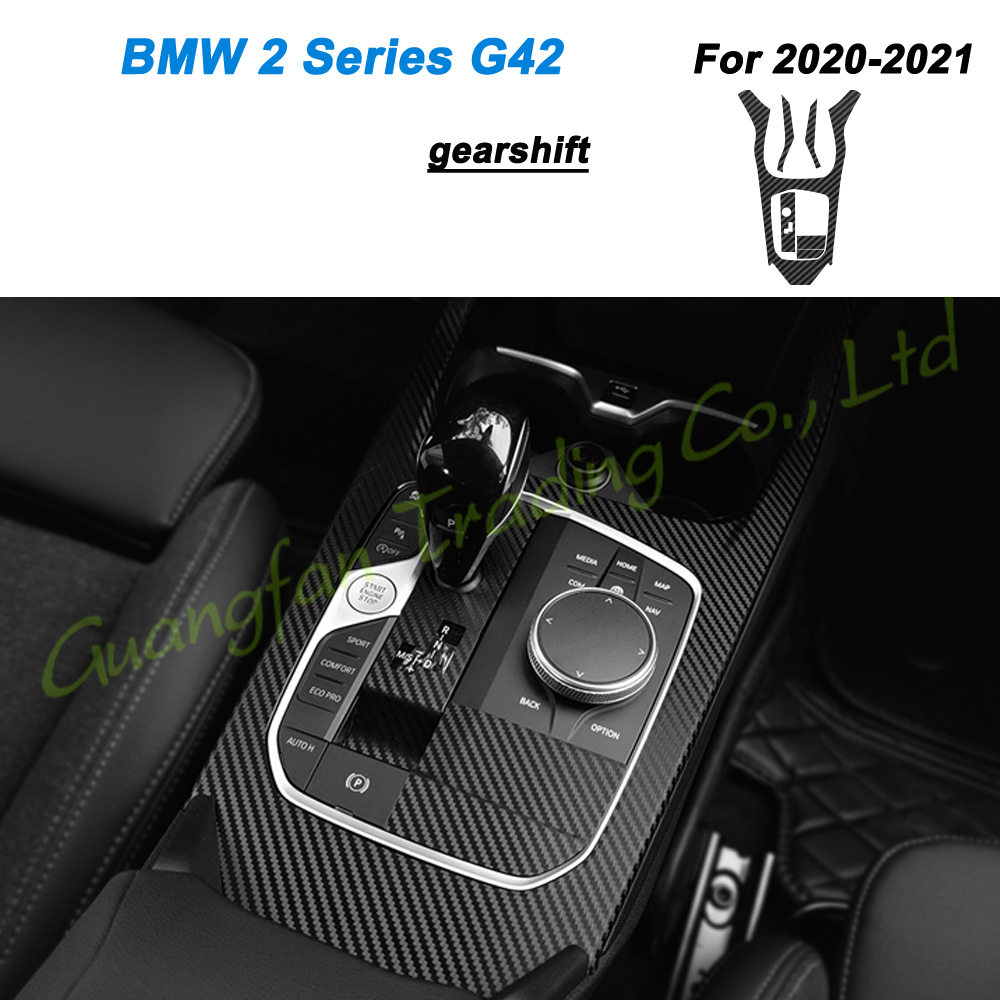 3D/5D Carbon Fiber Car Interior Center Console Cover Color Change Molding Sticker Decals For BMW 2 Series G42 2020-2021