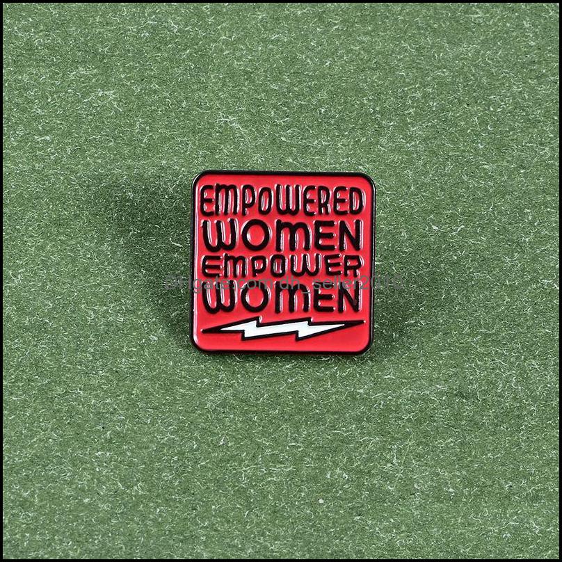 Pins Brooches Enamel Pins Feminism Brooches Empowered Women Badge Advocating Equality Pin Jewelry Gift For Friends 6119 Q2 Drop Deli Dhra5