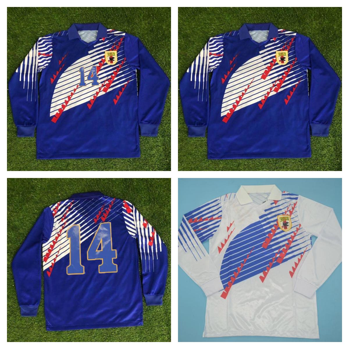 1994 MOTOYAMA NAKAMURA Japan Long sleeve Retro Soccer Jerseys home blue away white vintage Camiseta de futbol classic football shirts 94 INAMOTO NAKATA ONO
1994 MOTOYAMA NAKAMURA Japan Long sleeve Retro Soccer Jerseys home blue away white vintage Camiseta de futbol classic football shirts 94 INAMOTO NAKATA ONO