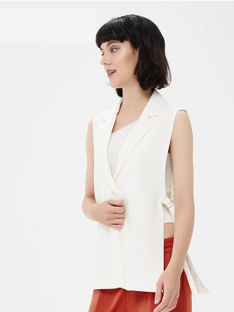 Women's Vests DUOPERI Jacket Women Blazer Gilet Sleeveless Vest Fashion Casual Streetwear Woman Waistcoat Tops veste femme 220914