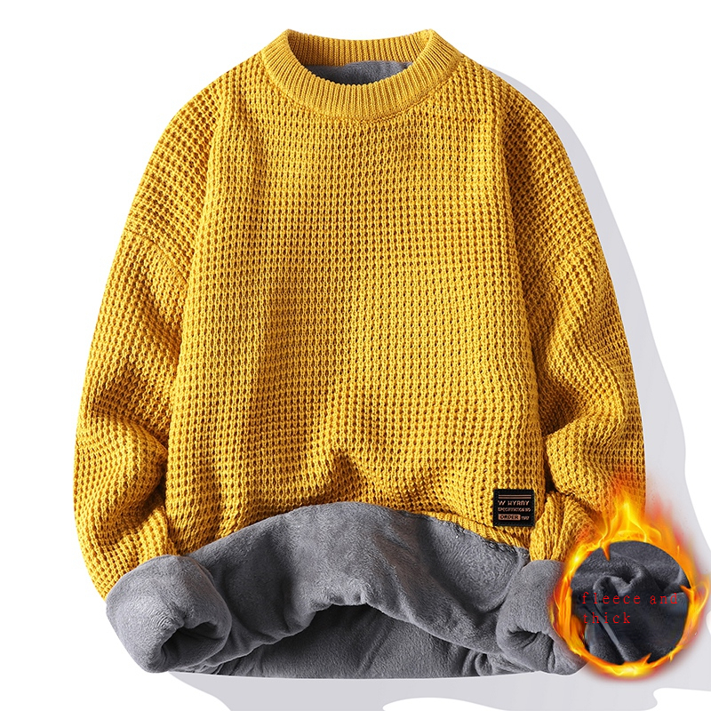 Men s Sweaters High Quality Round Neck Sweater Casual Knitted Bottoming Shirt Student Solid Color Comfortable Warm All match Top 220913