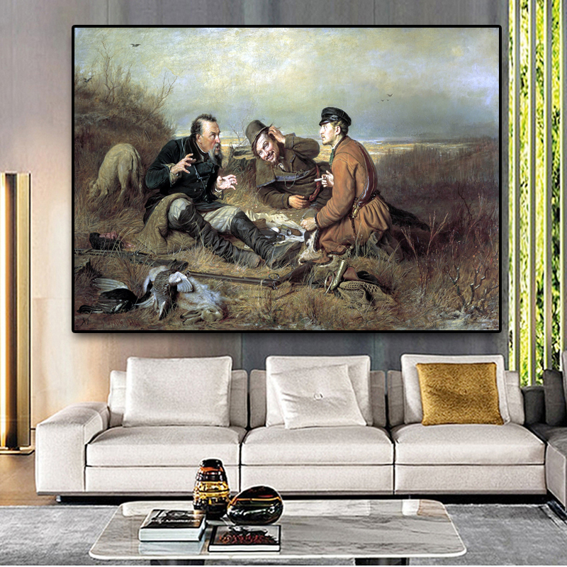 Hunters at rest By Vasilij Perov Posters And Prints Oil Painting on Canvas Scandinavian Wall Art Pictures For Living Room Decor
Hunters at rest By Vasilij Perov Posters And Prints Oil Painting on Canvas Scandinavian Wall Art Pictures For Living Room Decor