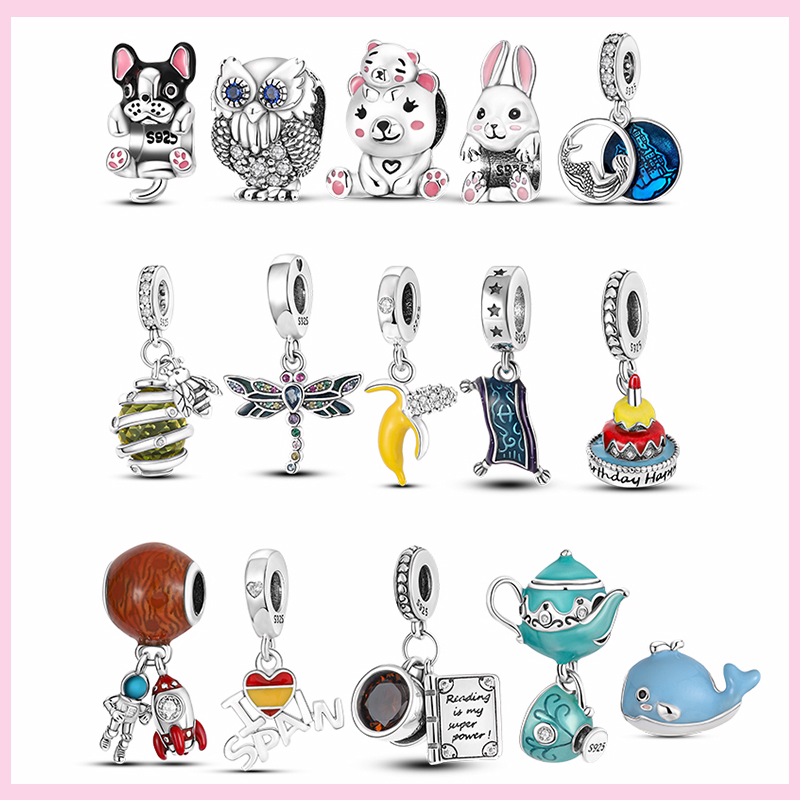 925 Silver Fit Pandora Charm 925 Bracelet Dolphin Bead Dragonfly Banana Pendant charms set Pendant DIY Fine Beads Jewelry
925 Silver Fit Pandora Charm 925 Bracelet Dolphin Bead Dragonfly Banana Pendant charms set Pendant DIY Fine Beads Jewelry