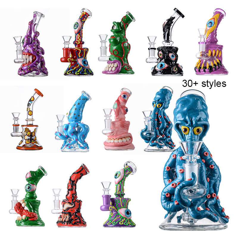 Uniqe Glass Bongs Halloween Style Hookahs 7 Inch Mini Small Oil Dab Rigs Beaker Showerhead Perc Percolator Eye Handcraft Water Pipes 14mm Joint With Bowl
Uniqe Glass Bongs Halloween Style Hookahs 7 Inch Mini Small Oil Dab Rigs Beaker Showerhead Perc Percolator Eye Handcraft Water Pipes 14mm Joint With Bowl