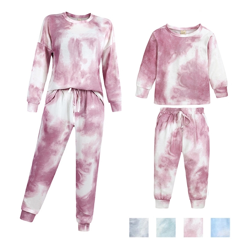 Family Matching Outfits Mother Daughter Clothes Suit Autumn Adult Kids Homeware Clothes Family Outfit Mother Son Clothes Set Parent-child Tracksuit 22