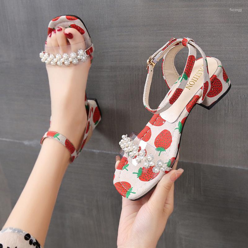 Sandals Summer 2022 Women's Sexy Bomb Square Toe Chunky High Heels Strawberry Pearl, Strawberry 3 cm
Sandals Summer 2022 Women's Sexy Bomb Square Toe Chunky High Heels Strawberry Pearl, Strawberry 3 cm