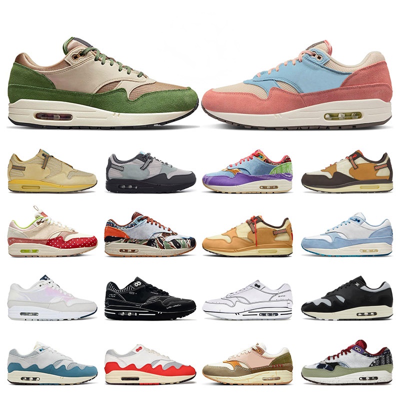 Fashion Women Mens Patta 1s 87 Running Shoes With Socks NH Treeline 1 Concepts Heavy La Ville Lumiere Premium Mystic Dates LV8 Dark Teal Green Trainers Sneakers