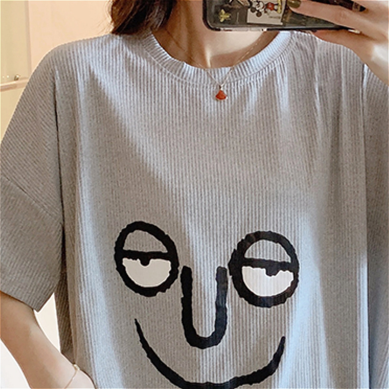 Women's Sleepwear Pajama Sets Women Oversized Summer Korean Kawaii Printed Harajuku Soft Womens Homewear Pregnant Fashion Preppy Girls Pajamas 22