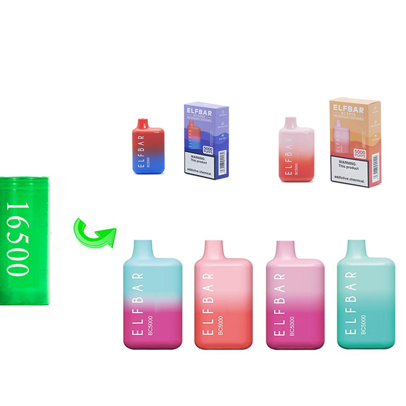 16500 Battery Elf BC5000 5%5000 Puffs 650mAh13ml rechargeable Mesh Coil PK ELF BAR BC 5000Puffs
16500 Battery Elf BC5000 5%5000 Puffs 650mAh13ml rechargeable Mesh Coil PK ELF BAR BC 5000Puffs