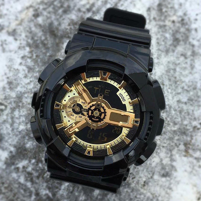Mens Sport Military Wristwatches 110 G Watch Shock Multifunction LED Digital Auto light Quartz Watches for Men