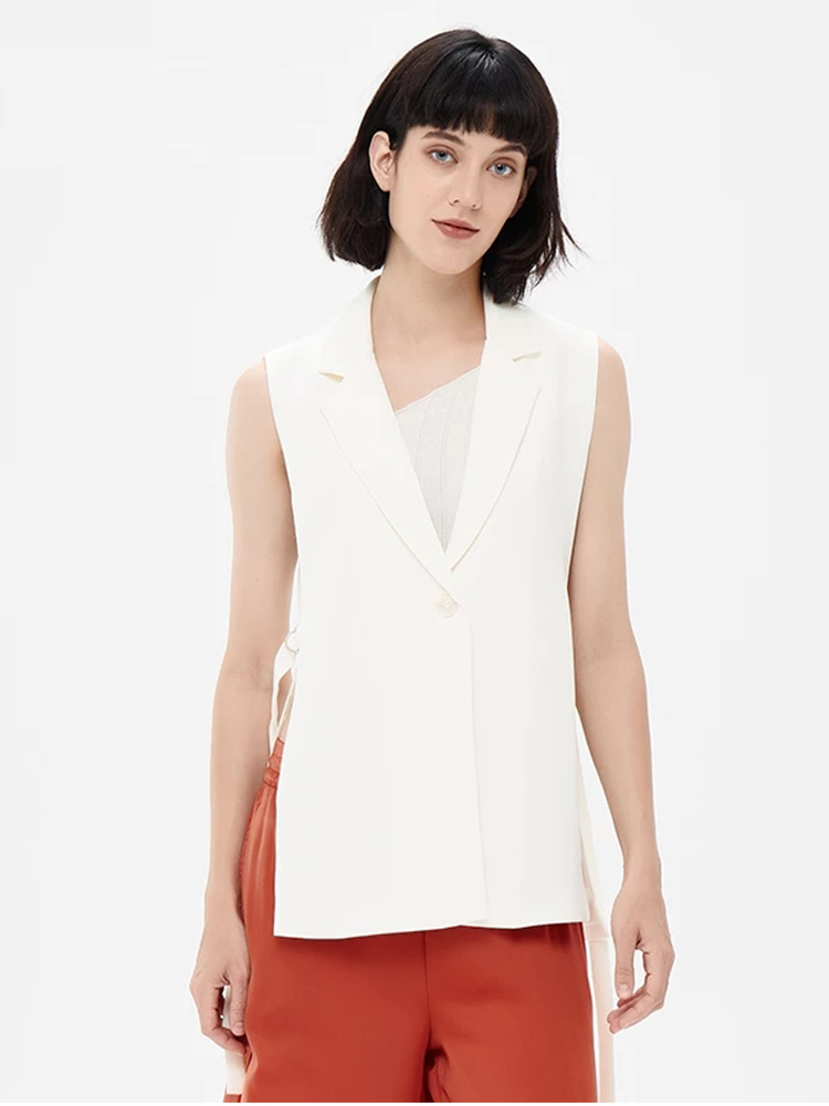 Women's Vests DUOPERI Jacket Women Blazer Gilet Sleeveless Vest Fashion Casual Streetwear Woman Waistcoat Tops veste femme 220914