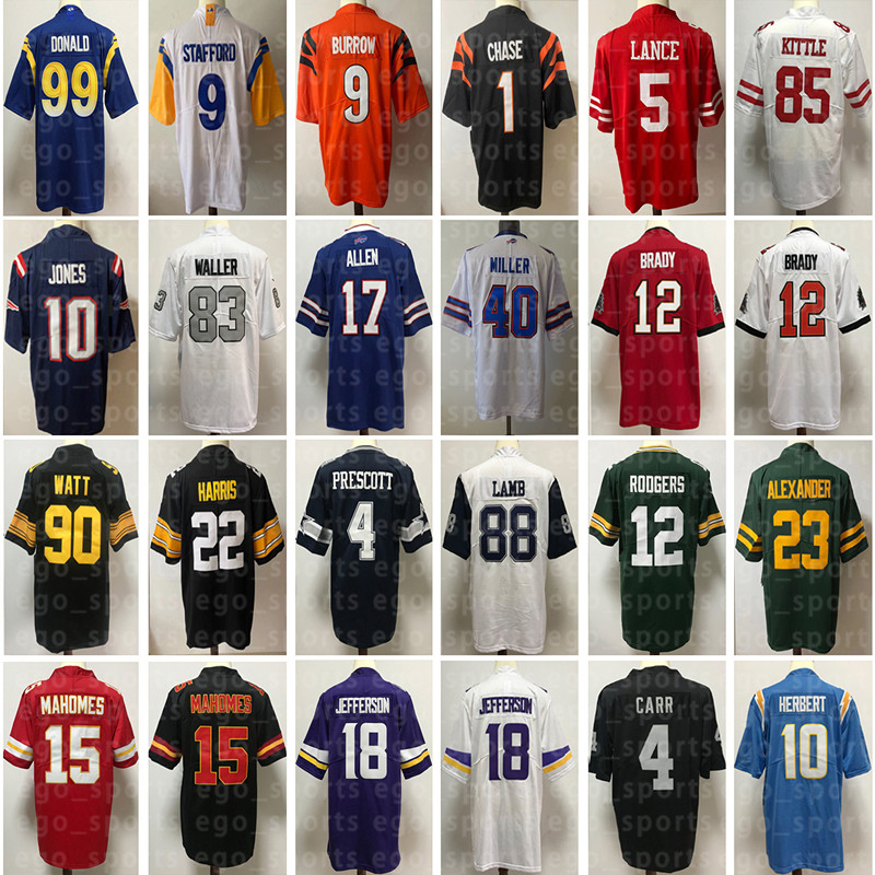 Tom Brady Football Jerseys Allen Kupp Donald Carr Adams Jacobs Chase Burrow Rodgers Cook Jefferson Knox Mahomes Lamb Diggs Parsons Williams Wilson Waller Jersey, Color 1
Tom Brady Football Jerseys Allen Kupp Donald Carr Adams Jacobs Chase Burrow Rodgers Cook Jefferson Knox Mahomes Lamb Diggs Parsons Williams Wilson Waller Jersey, Color 1