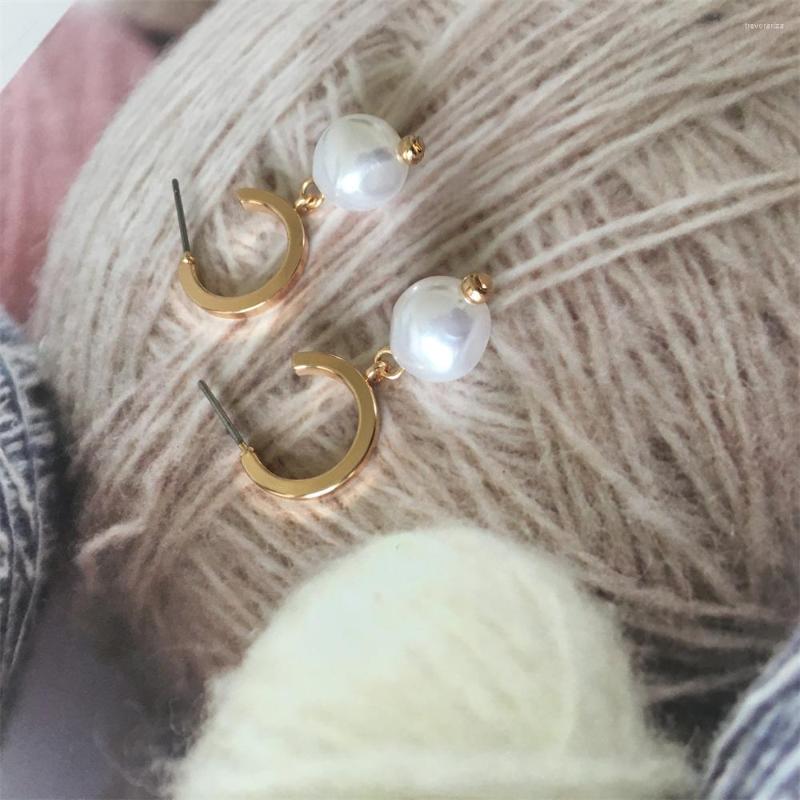 Hoop Earrings Lovely Gold Color With Irregular Pearl Charm For Women Girl Elegant Gorgeous Simple Dainty Jewelry Accessory
Hoop Earrings Lovely Gold Color With Irregular Pearl Charm For Women Girl Elegant Gorgeous Simple Dainty Jewelry Accessory