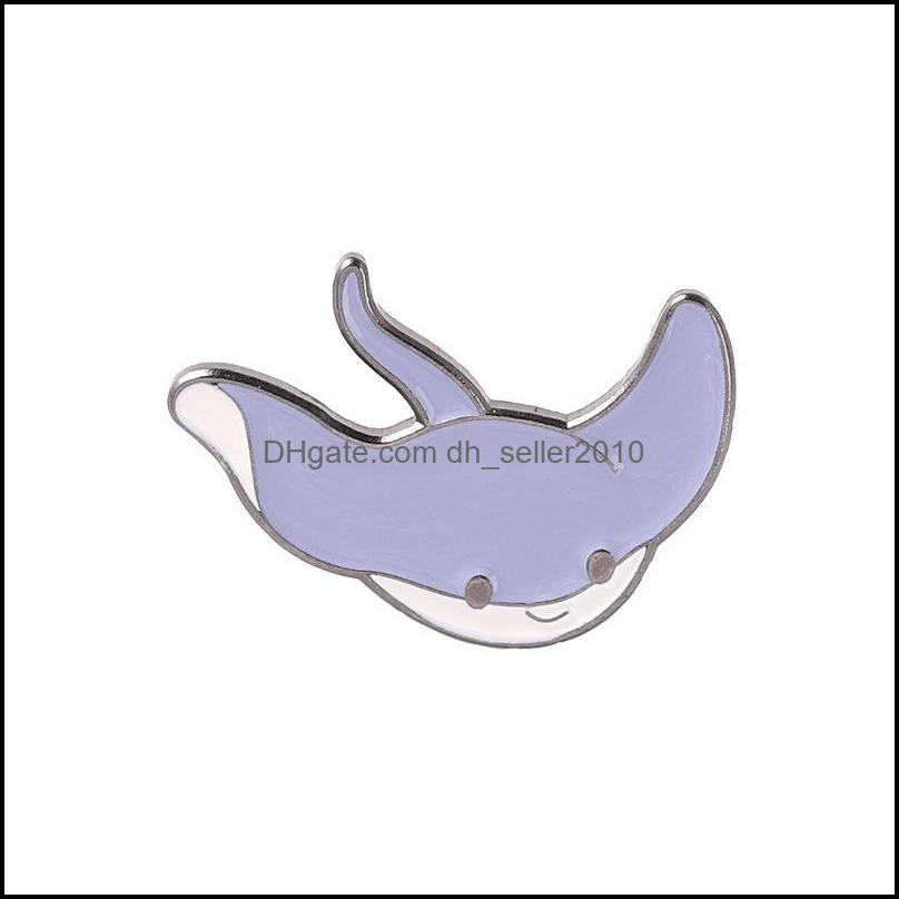 Pins Brooches Customized Enamel Pin Cartoon Alloy Badges Insignia Men Women Animal Bk Jewelry Jellyfish Hippos Starfish Whales Brooc Dhnfp