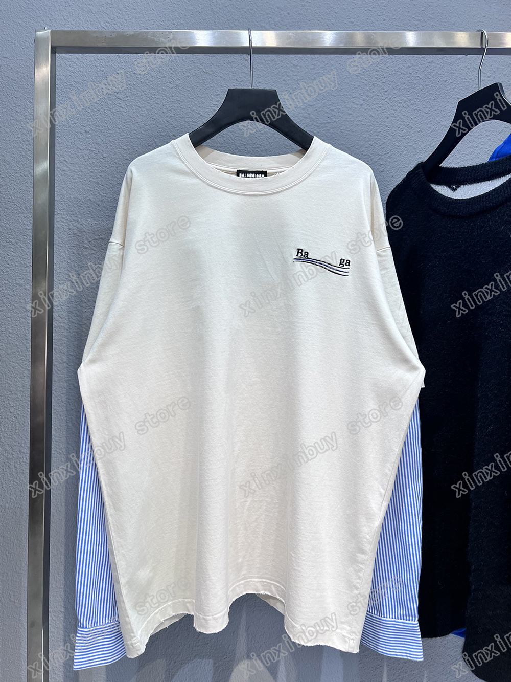 xinxinbuy Men designer Tees Paris sea Wave letter embroidery long sleeve cotton women black white XS-L, Multi
xinxinbuy Men designer Tees Paris sea Wave letter embroidery long sleeve cotton women black white XS-L, Multi
